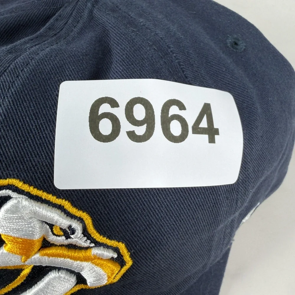 Nashville Predators Hat Cap Strap Back Mens One Size Navy NHL Hockey 47 Clean Up